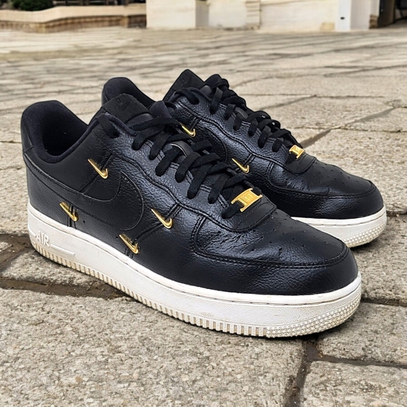 Nike Shoes - Nike Air Force 1 LX Sisterhood Black Leather Gold Metallic Womens Size 10 2020